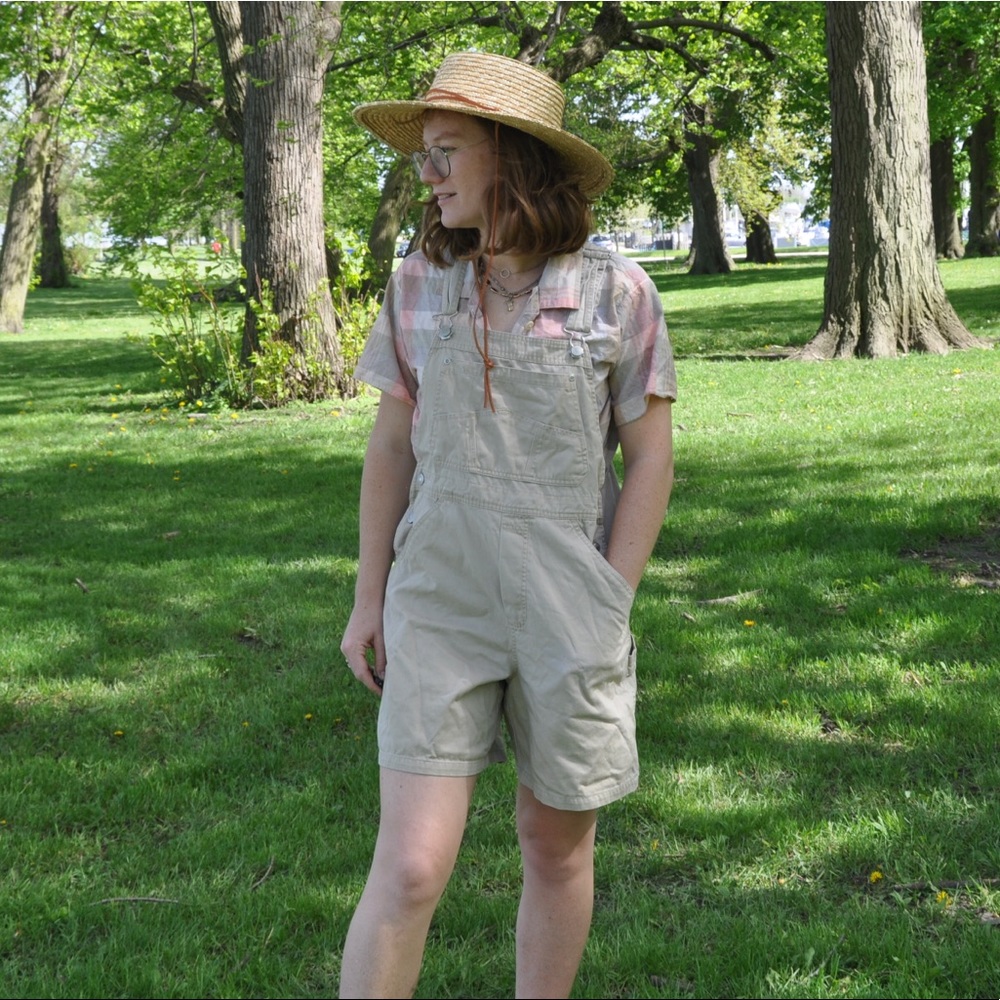 Khaki Short Overalls